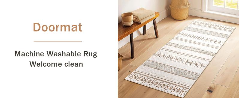 BESTSWEETIE Machine Washable Area Rugs for Living Room Bedroom Carpets Moroccan Farmhouse Modern Geometric Graphic Rug Soft Indoor Rugs Large Area Rug