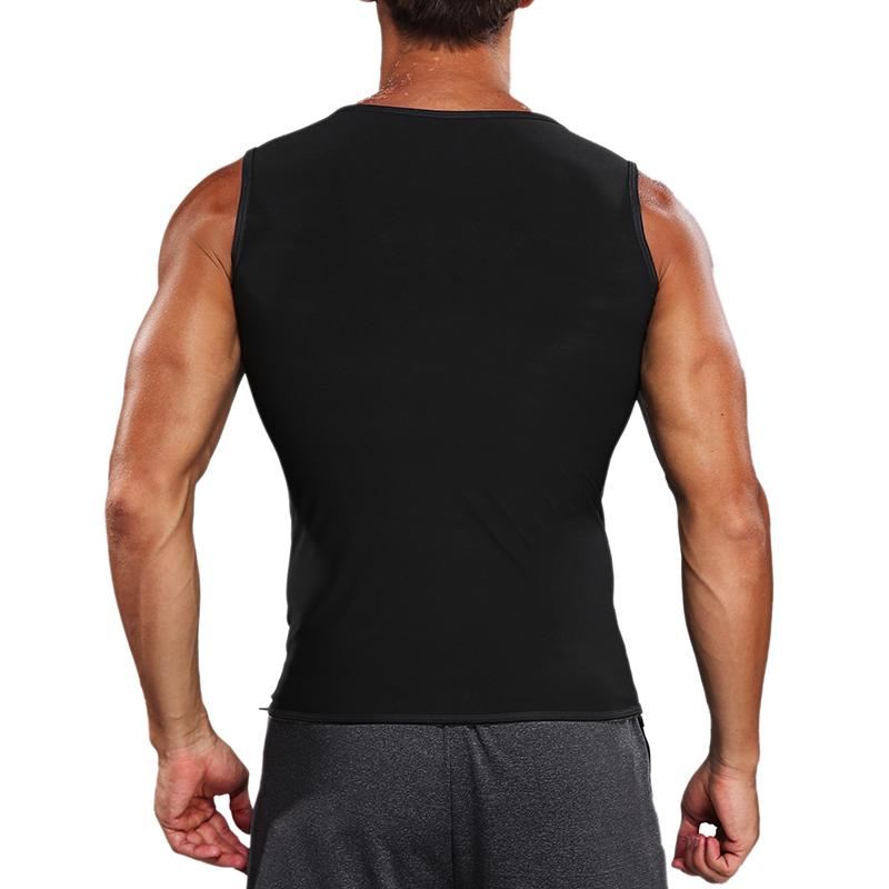 Men's Zip Up Sweat Sauna T-Shirts,Men Body Shapr Vest Tank Top,Fitness Workout Sports Vest ,Gym Excerise Sleeveless Top