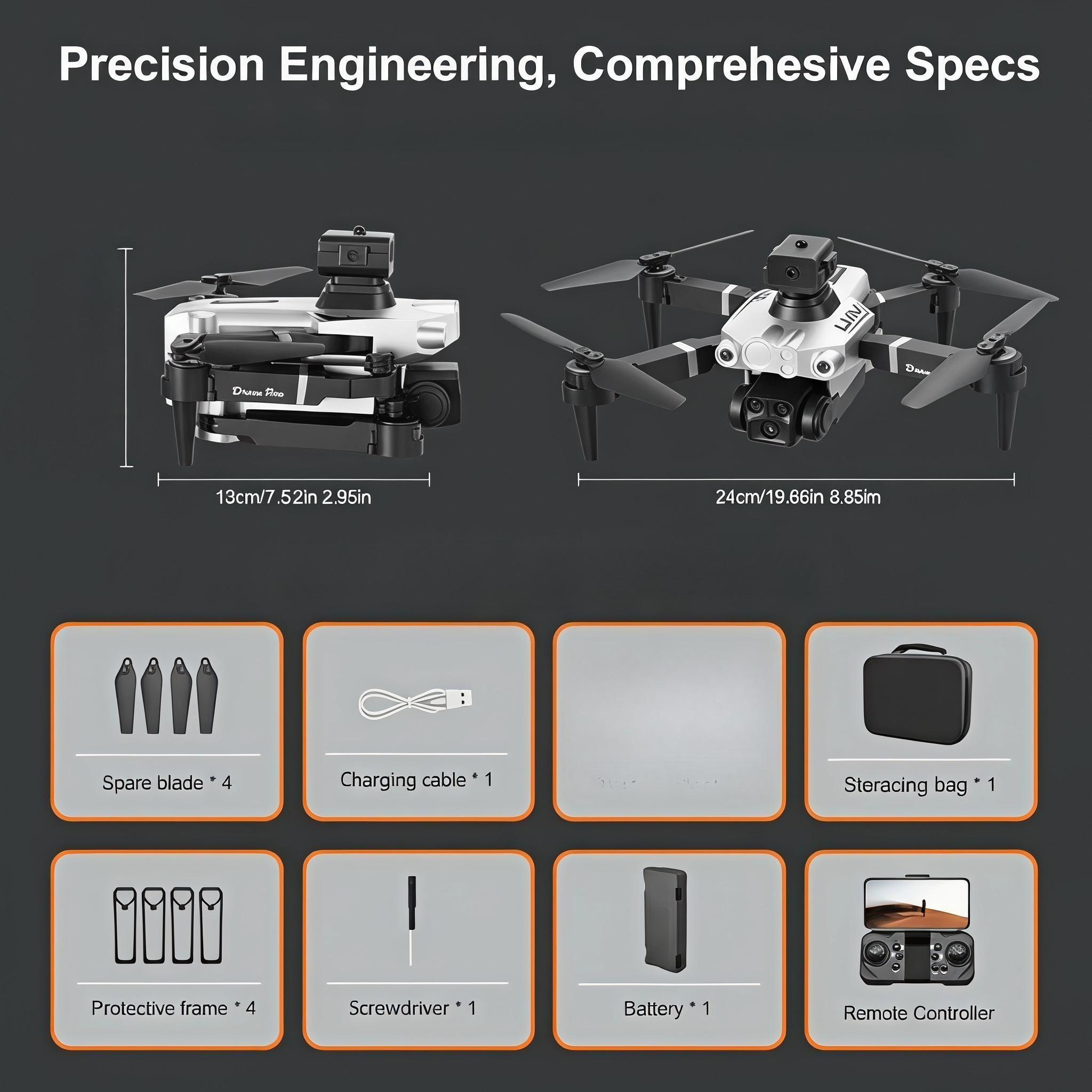 LU200 Silver RC Mini Quadcopter Toy, RC Flying Drone with Complete Supporting Accessories for Outdoor Leisure Activities