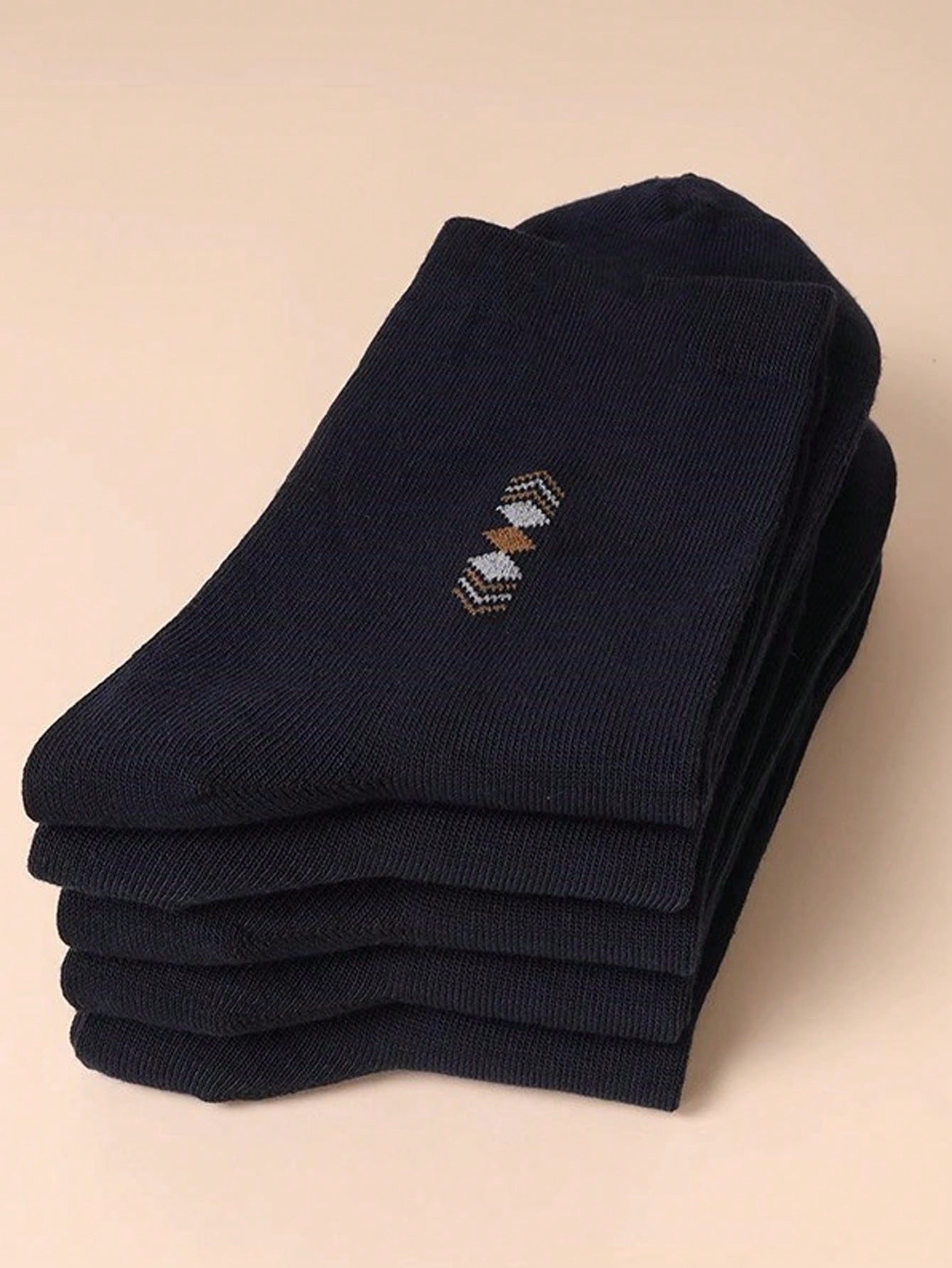 5 Pairs Men's Fall Winter Crew Socks, Soft Comfortable Checked Pattern, Ideal Gift for Running, Sports, Hiking, Casual Style