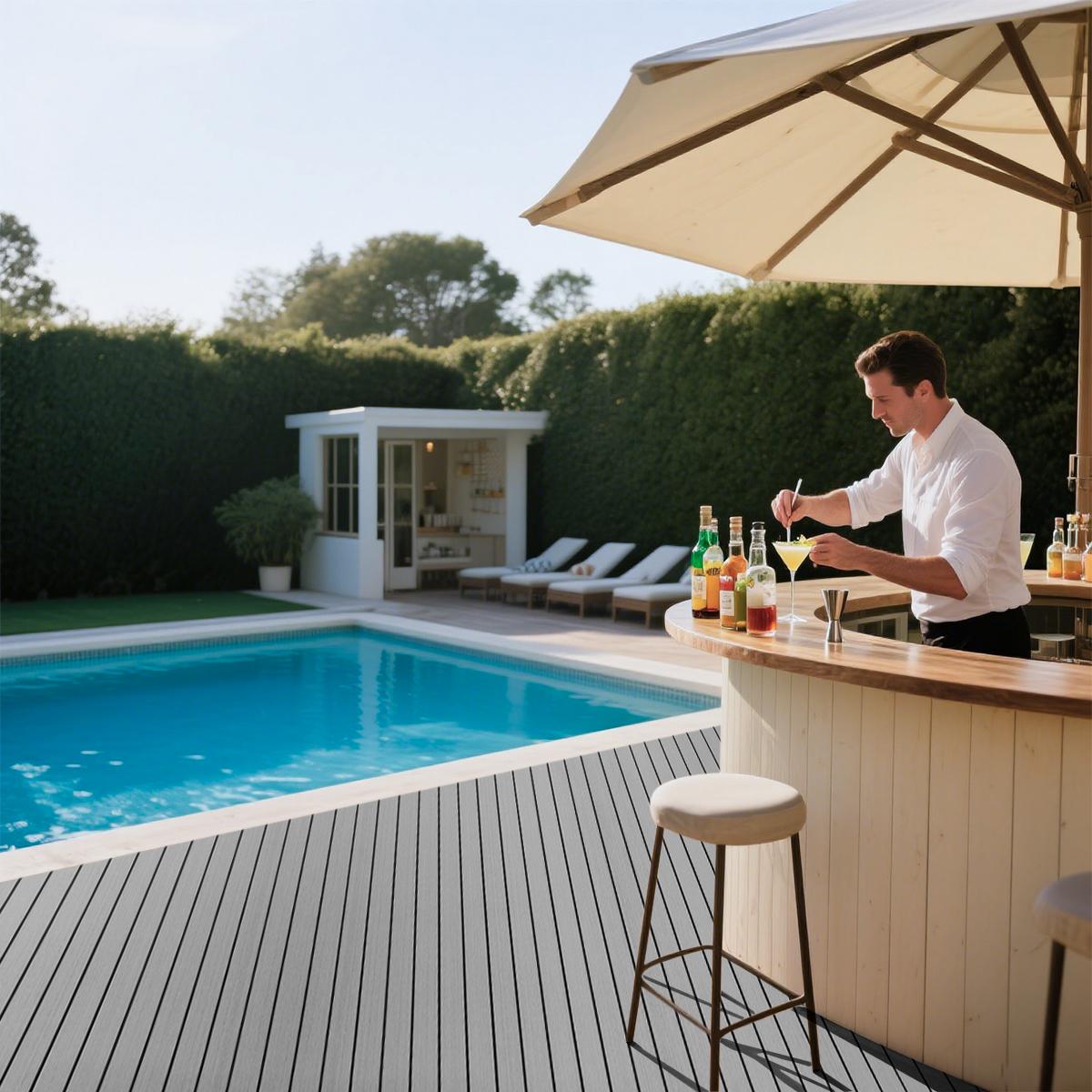 Faux Teak EVA Foam Marine Decking Sheet, 96x36in Self-Adhesive Synthetic Sheet for Boats, Swim Platforms & RV Decks, Helm Pad, Swim Platform