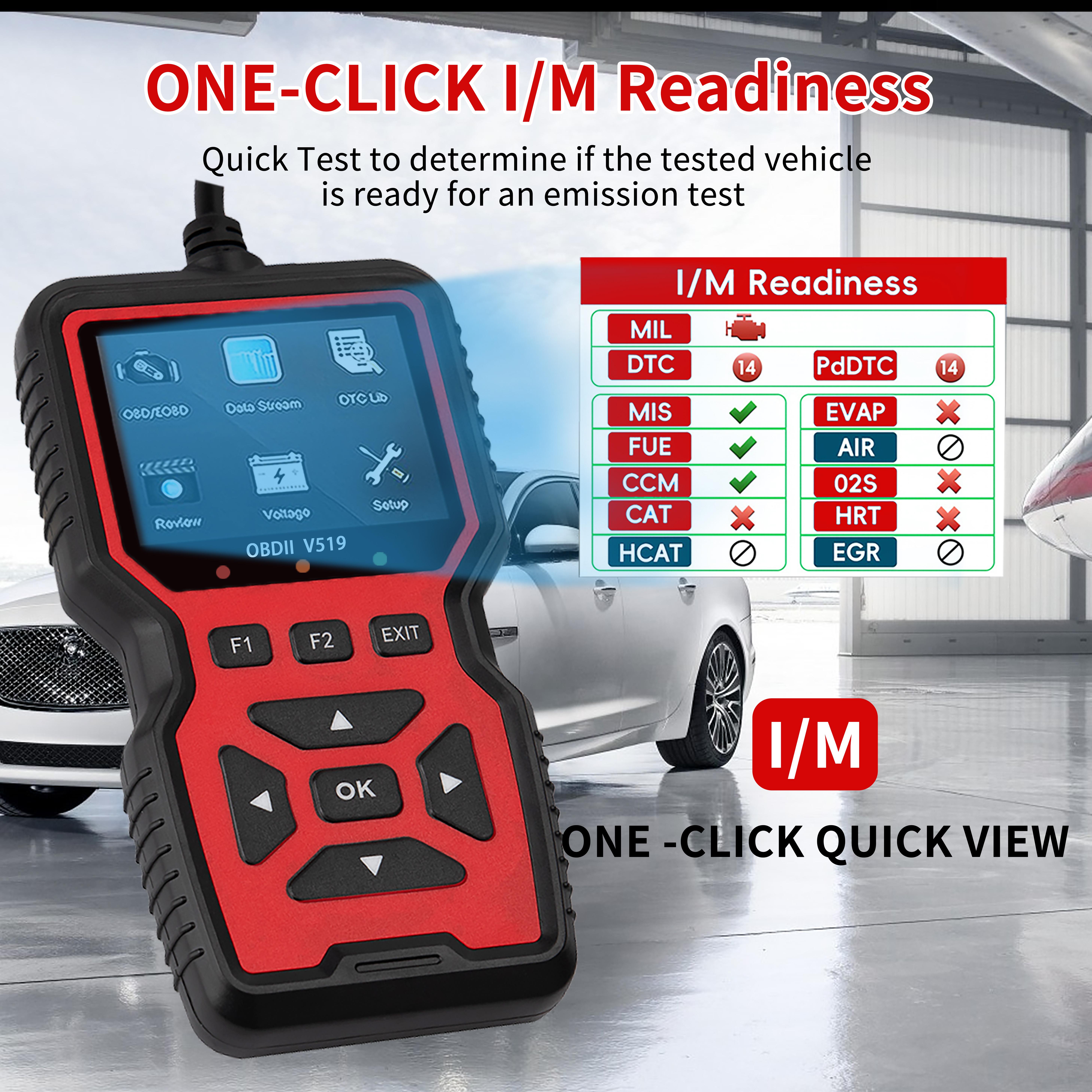 V519 OBD2 Scanner - Professional Mechanic Diagnostic Code Reader Tool with Live Data for Check Engine Light