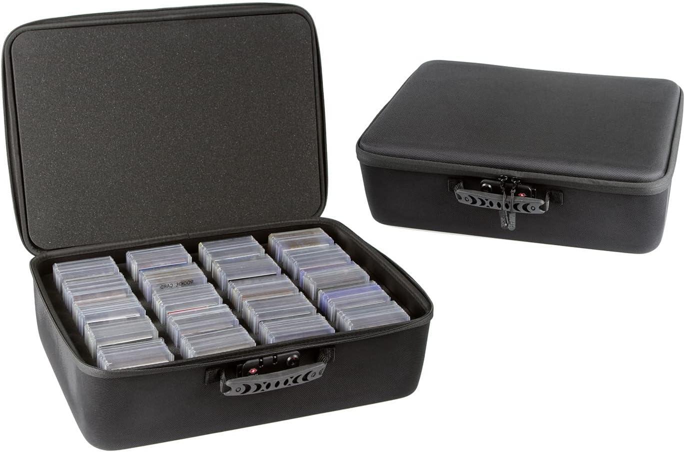 Toploader and One Touch Trading Card Storage Box with Zipper Lock - Sports Card Deck Box Fits Up to 400 Sleeved Collectible Sports Cards or up to 80 Magnetic Cases