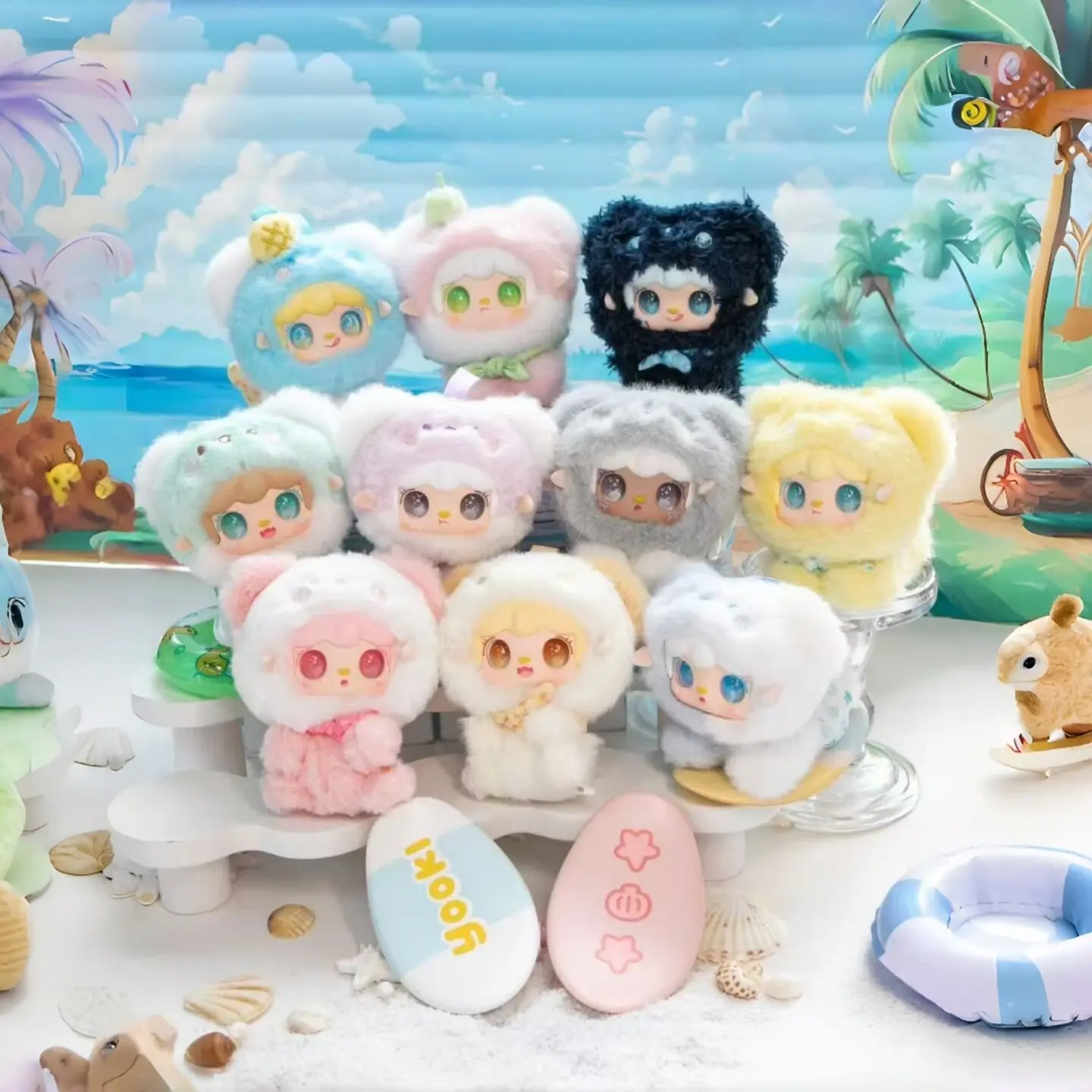 Yooki Summer Surf Chill Series Plush Blind Box, Collectible Ornament, Perfect for Fans & Collectors