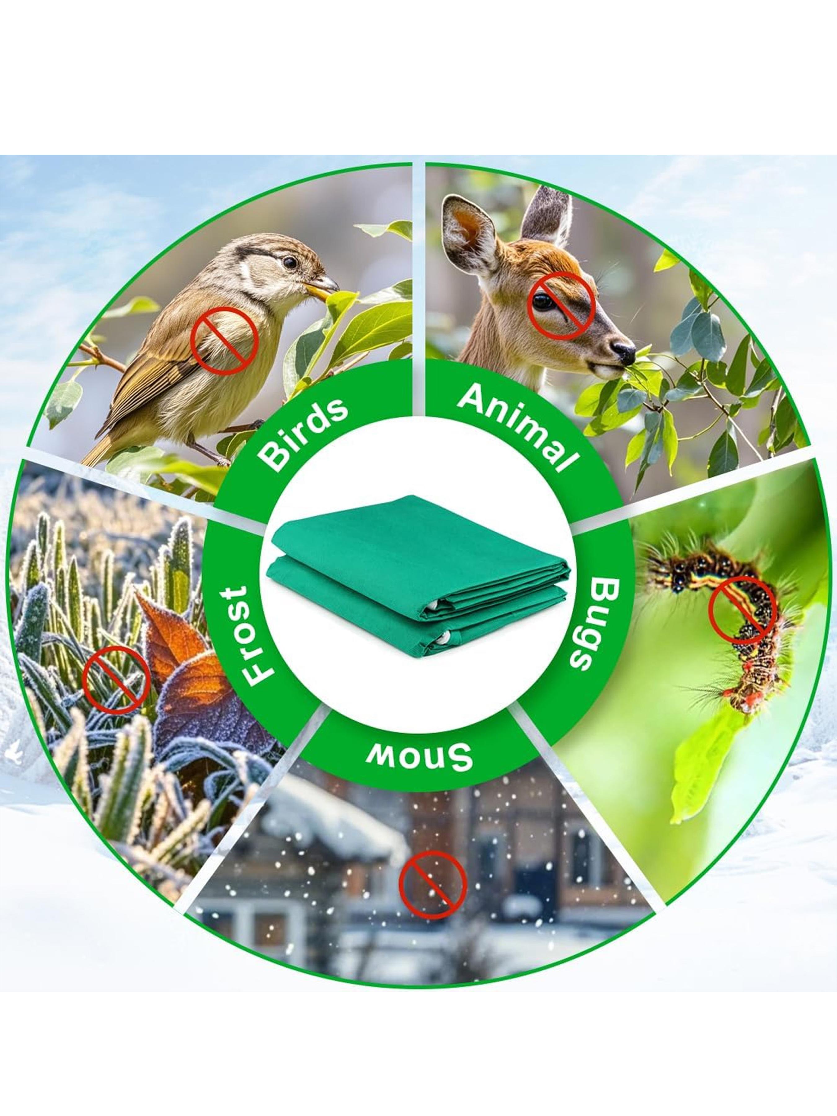 Plant Frost Cover with Zipper Drawstring, Reusable Outdoor Plant Freeze Protection Bag, Thickened Plant Protector for Winter Plant Frost Cover with Zipper Drawstring, Reusable Outdoor Plant Freeze Protection Bag, Thickened Plant Protector for Winter