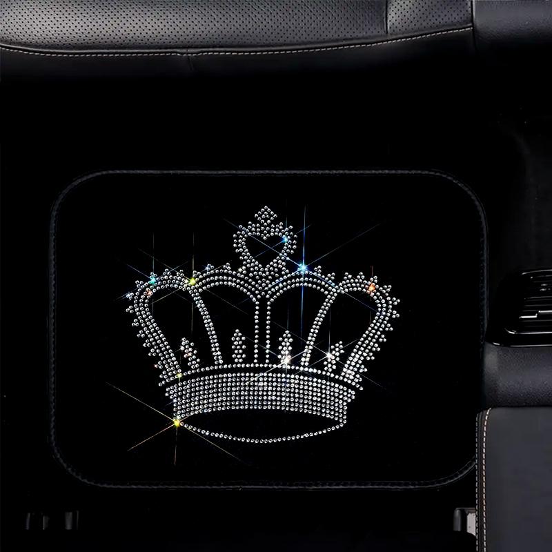Crown Pattern Car Floor Mat, 4 Counts/set Rhinestone Decor Car Interior Decorative Floor Mat, Universal Car Interior Accessories for Women, Men Gifts, Car Mats