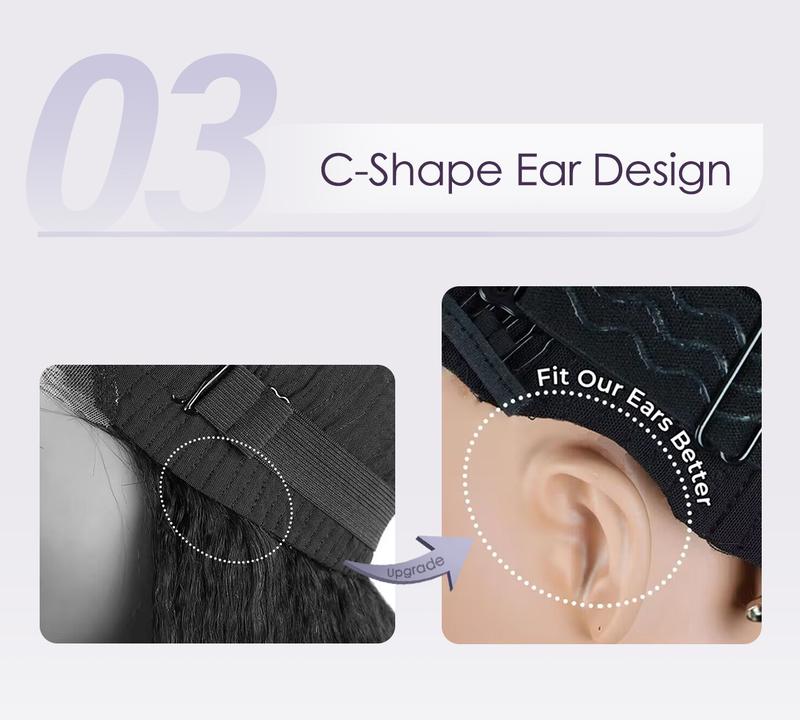 Wavymy Layered Cut 9x6 Tpart Wear Go Bob Yaki Straight Wig Natural Black Deep Part Lace Glueless Wig 180% Density 100% Human Hair