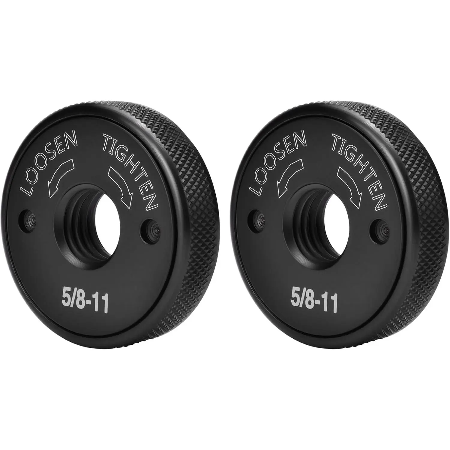5/8-11 Thread Angle Grinder Flange Nut,2Pcs Grinder Nut for 4.5" and 5" Angle Grinder (No Wrench Required)