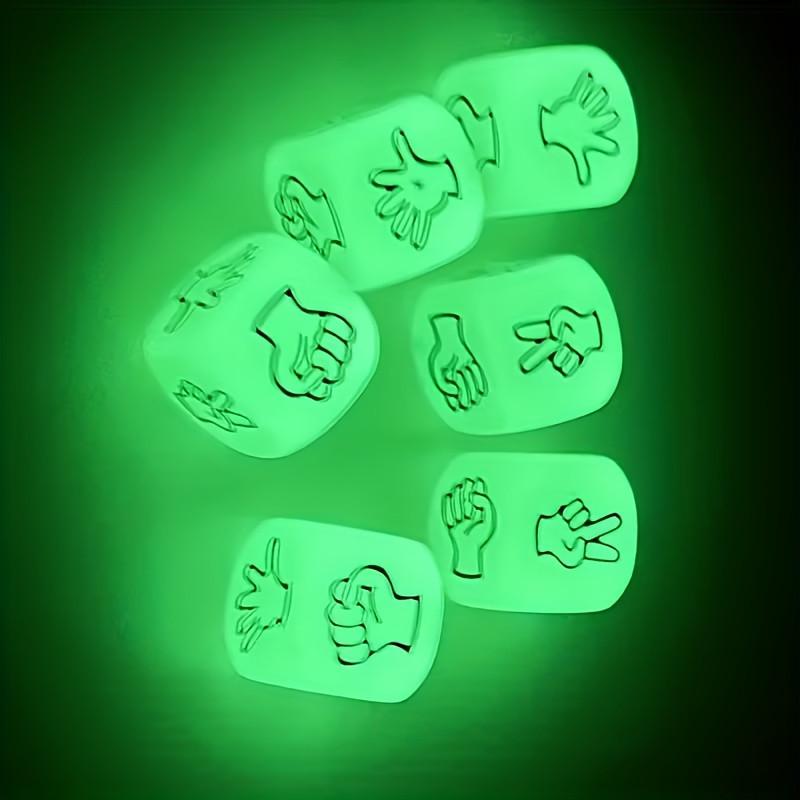 Night Glow Stone Scissors Paper Dice Game, Fun Outdoor Entertainment for Family Gatheries and Parties, Creative Gift for Christmas New Year