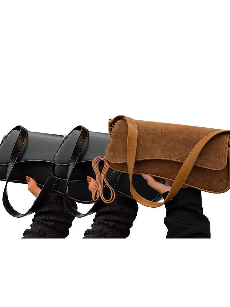 25 Christmas gift women's saddle bag daily shoulder bag and crossbody bag, elegant magnetic sealed saddle bag for Valentine's Day gift, suitable for daily use, attending parties