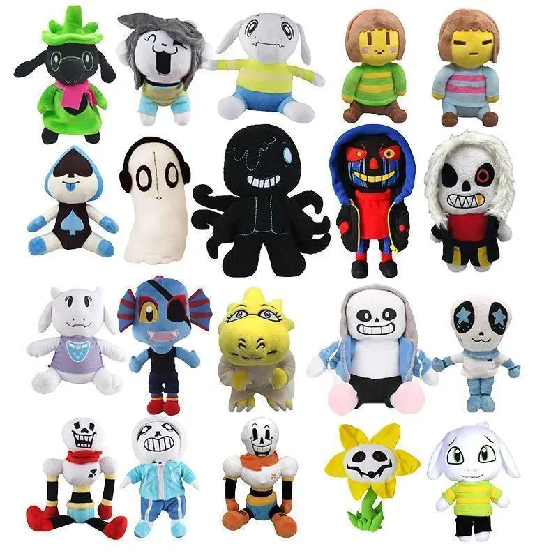 2026 hot item Undertale Plush Toys Cartoon Sans Plush Dolls Frisk Chara Stuffed Soft Zombie Toys for Kid Christmas Birthday Gift Popular toys