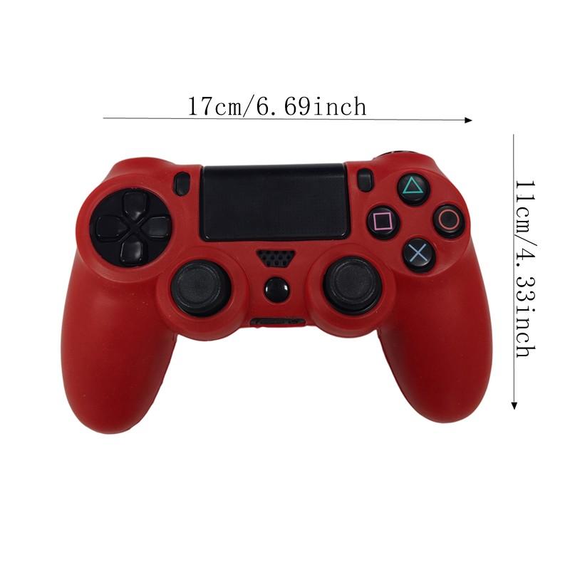 2PCS, PS4 game controller silicone protective cover, suitable for PS4 controller, silicone protective cover, non-slip and drop-resistant design, durable, suitable for gamers accessories