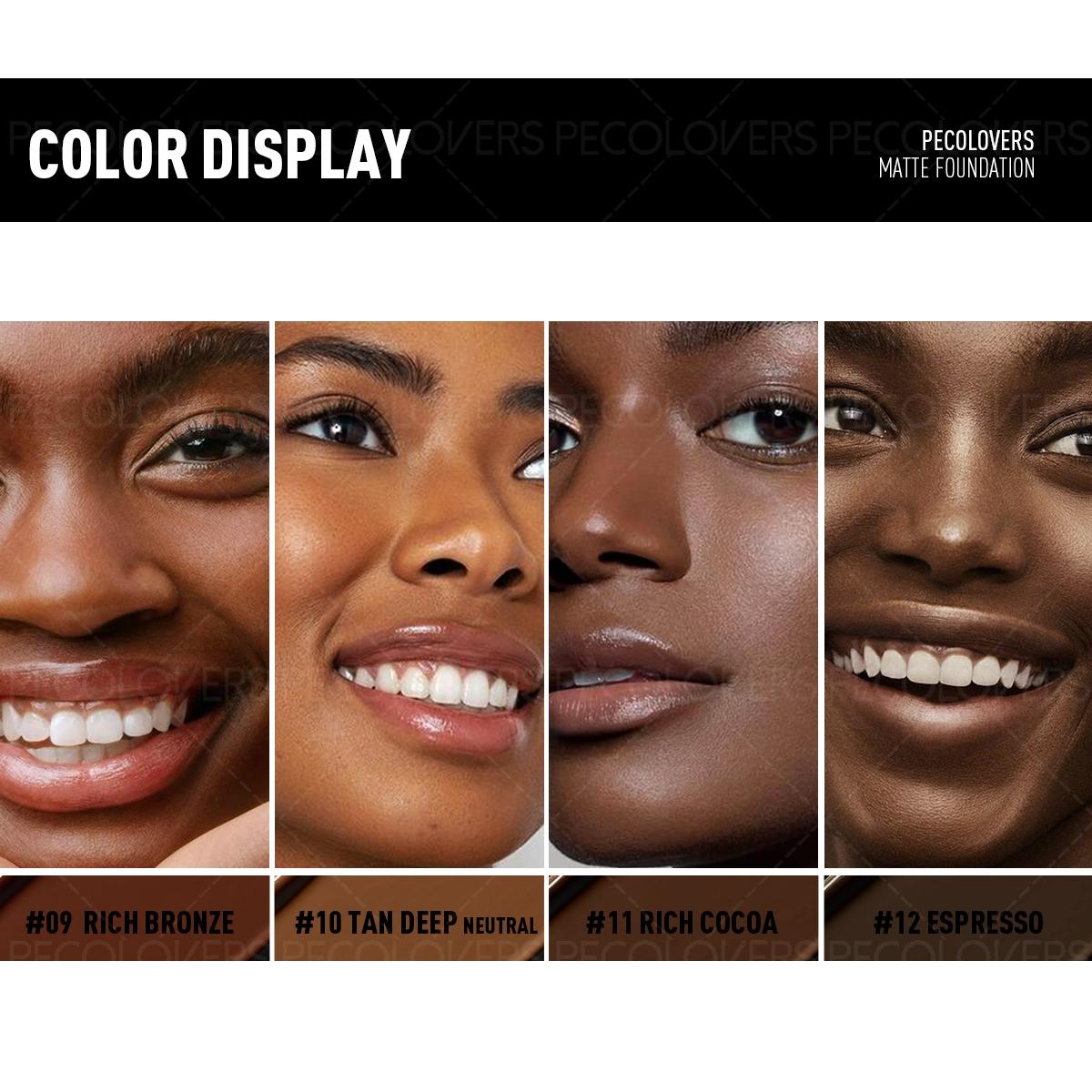 Full Coverage Liquid Foundation Matte Effective Long Lasting Concealer Waterproof Sweat-resistant Makeup  Cosmetics Base Makeup Matte Makeup Finish