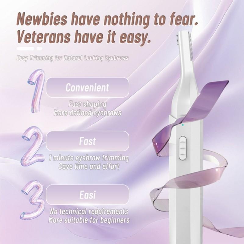 Lady's eyebrow trimming razor, electric eyebrow shaver, eyebrow shaping device, safe hair removal tool, comfortable design suitable for smooth skin, suitable for daily use, portable eyebrow trimming device, festive beauty gift