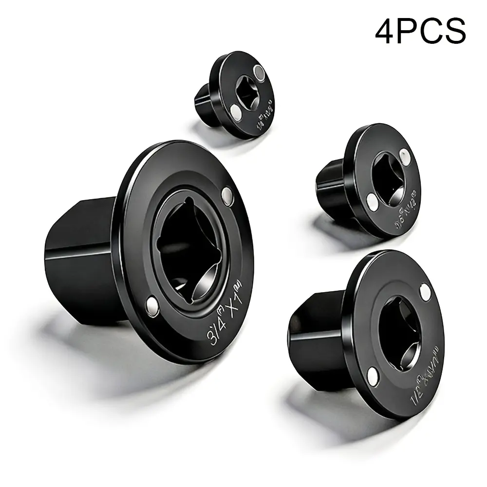 4-Piece Stubby Compact Impact Reducer and Adapter Set, Nestable Design Color-Coded Premium Cr-Mo Torque Socket Converter for Automotive Repair, Mechanic Tools and Tight Clearance Mechanics