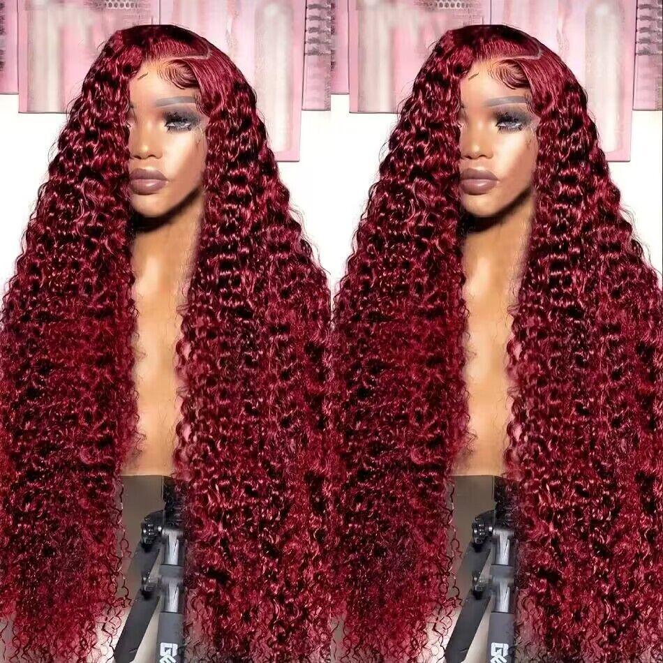 [New In] Tahikie 200% Density 99J 7x6 Glueless CLosure With Drawstring One-Step HD Lace 13x6 Frontal HD Lace Curly Wave Human Hair Wigs For Women TikTokShopSummerTurnup dealsforyoudays