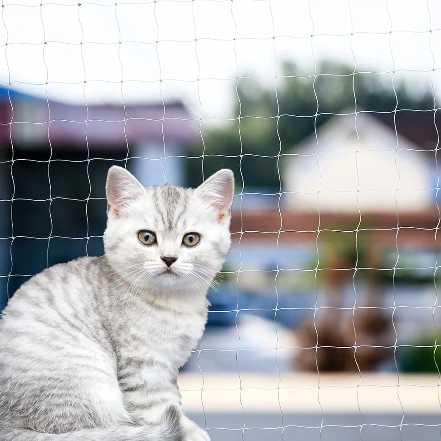 Cat Balcony Net Cat Anti-Fall Fence Net Dog Fence Nets Transparent Nylon Pet Mesh Fence Anti-Fall Netting for Balcony Window Stairs (10 * 20ft)