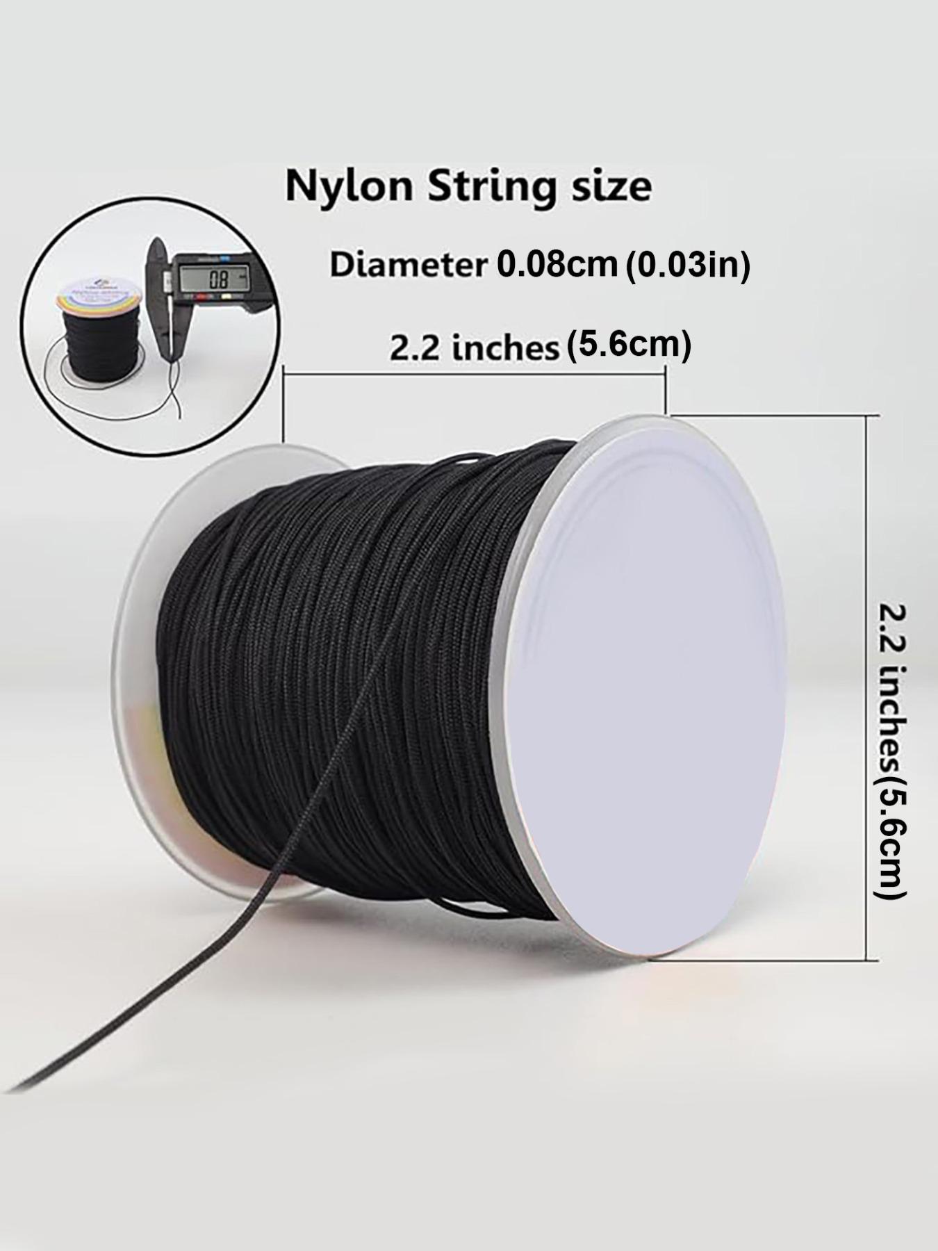 30m 0.8mm Nylon Rope, Durable and Strong, Ideal for Bracelets, Beaded Jewelry, Necklaces, Braids, Knots, Wind Chimes, Blinds, Crafts