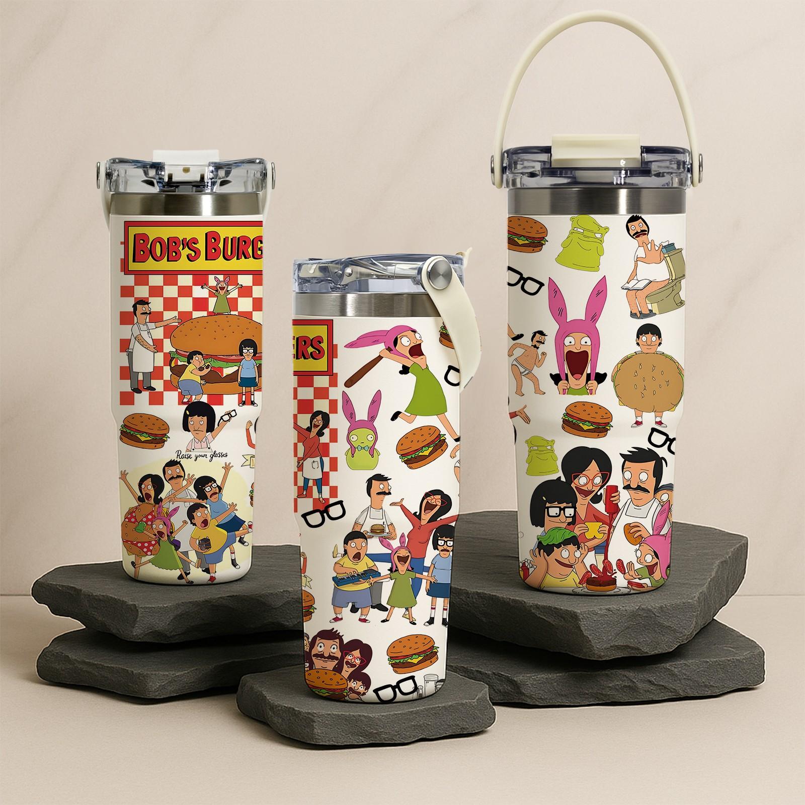 40oz Cartoon Inspired Insulated Tumbler, Vacuum Flask, with Straw Lid, Capacity Double Wall Vacuum Stainless Steel Thermal Cup, Keeps Drinks Hot 12 Hours Cold 24 Hours, Leak Proof Lid, Coffee Ice Drinks Daily Use, Gift Idea