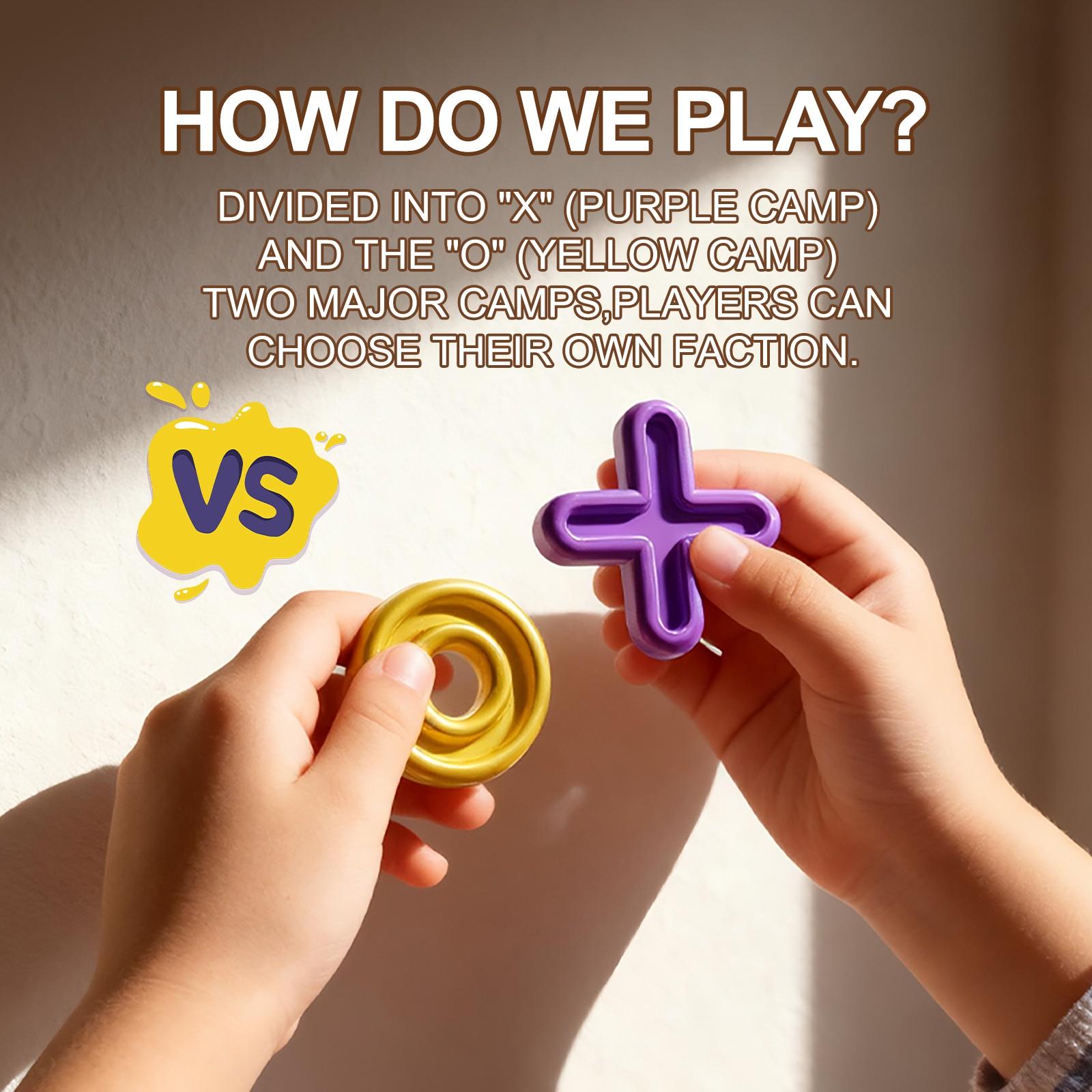 Upgrade Version Tic-Tac-Toe Game, Multi-Play Modes, Logic Training, Perfect for Festive Parties, Suitable for Ages 3+, Complete Set