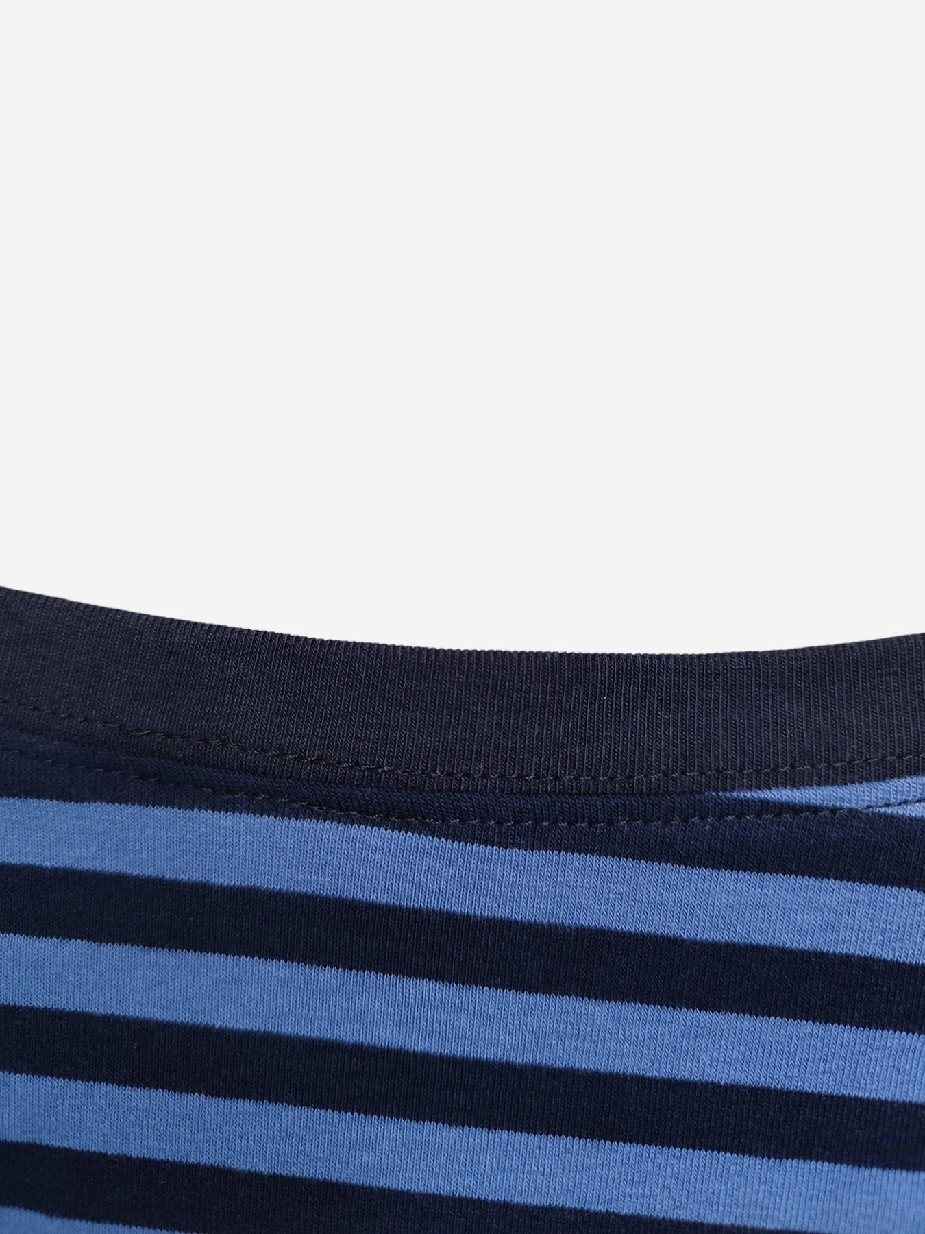 Women's Striped Off-Shoulder T-Shirt, Lightweight Casual Loose Fit Top, Comfortable Daily Wear, Trendy Summer Fashion