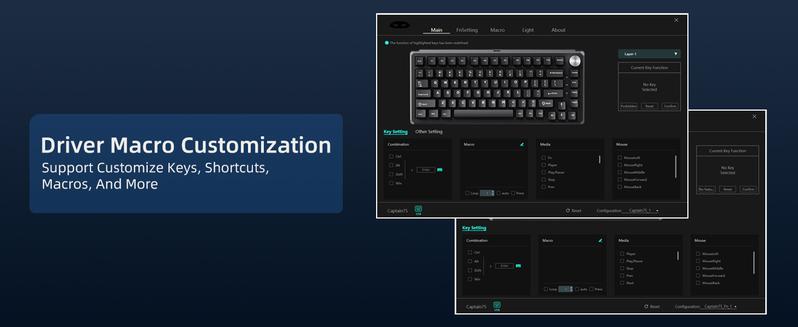 MageGee Captain75 Wireless Mechanical Keyboard, 75% Hot Swappable Creamy Gaming Keyboard with Knob, CNC Aluminium Case, 5-Layer Sound Dampening, RGB Backlit, BT/2.4G/USB-C for Win/Mac (Ice Sea Blue) MageGee Captain75 Wireless Mechanical Keyboard, 75% Hot Swappable Creamy Gaming Keyboard with Knob, CNC Aluminium Case, 5-Layer Sound Dampening, RGB Backlit, BT/2.4G/USB-C for Win/Mac (Ice Sea Blue)