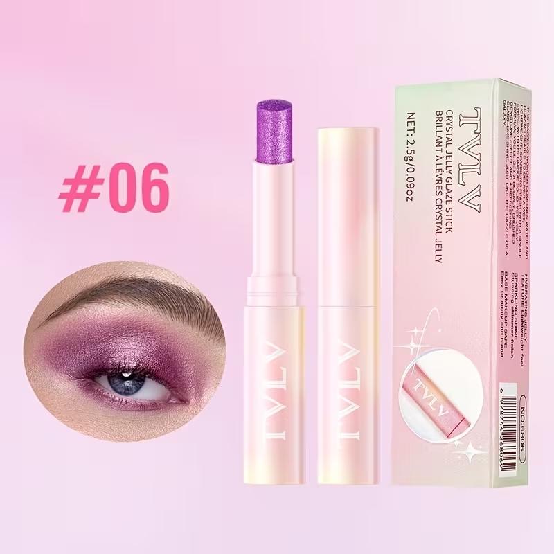 Jelly Shimmer Eyeshadow and Highlighter Stick, with an innovative stick design for ultimate convenience, available in multiple shades, perfect for everyday wear, parties, and gatherings. Smooth and easy to blend, long-lasting, a must-have treasure for beg