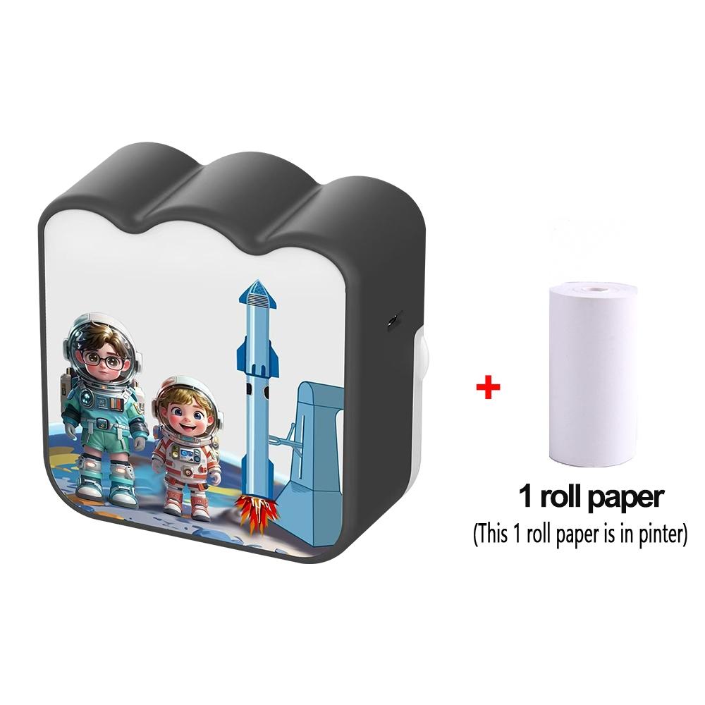 Portable Mini Label Printer for Home and Office, Wireless Bluetooth-compatible Inkless Photo Printing, Ideal Gift for Students and Kids