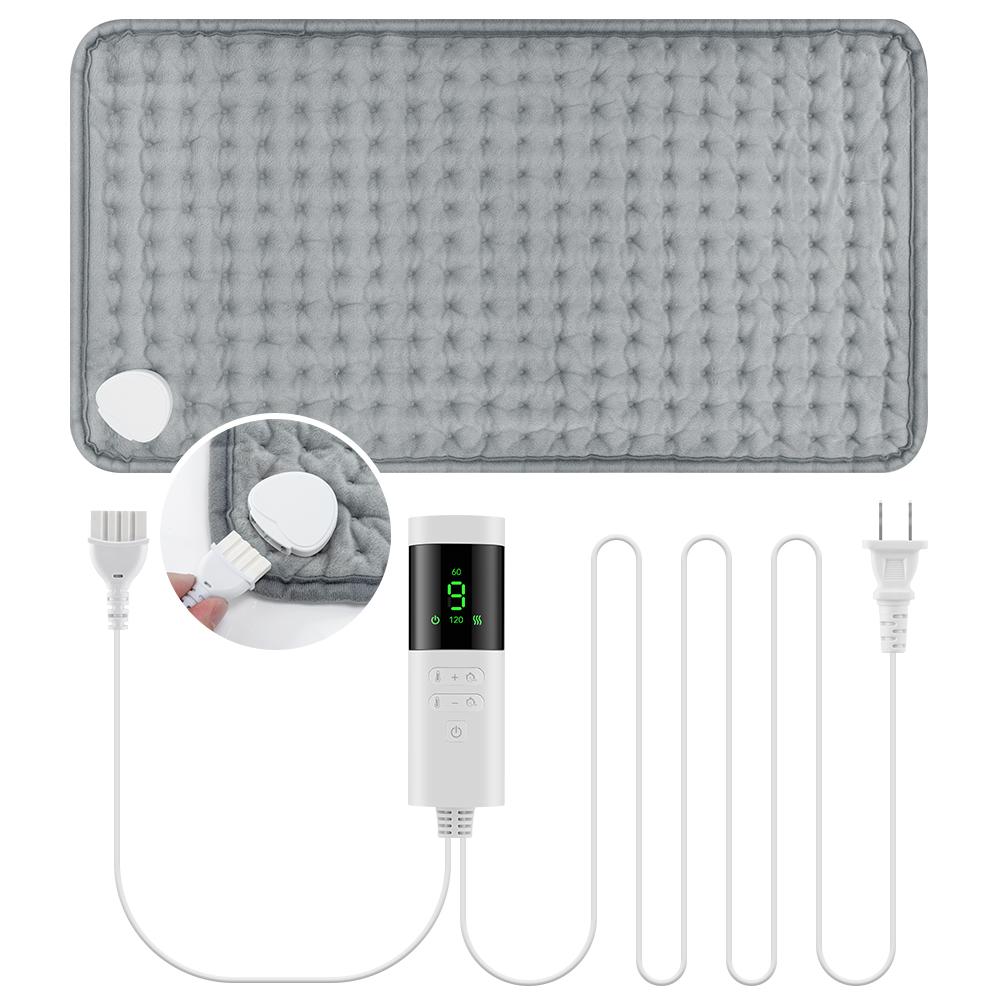 Electric Heating Pad for Back Neck Shoulder Abdomen Leg, 9 Heating Levels & 4 Timing Settings, US Plug