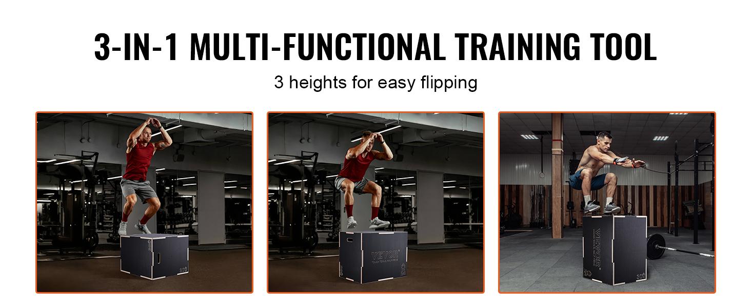 SummerWinsVEVOR 3 in 1 Plyometric Jump Box, 30/24/20 Inch Wooden Plyo Box, Platform Jumping Agility Box, Anti-Slip Fitness Exercise Step Up Box for Home Gym Training, Conditioning Strength Training, Blackdealsforyoudays SummerWinsVEVOR 3 in 1 Plyometric Jump Box, 30/24/20 Inch Wooden Plyo Box, Platform Jumping Agility Box, Anti-Slip Fitness Exercise Step Up Box for Home Gym Training, Conditioning Strength Training, Blackdealsforyoudays