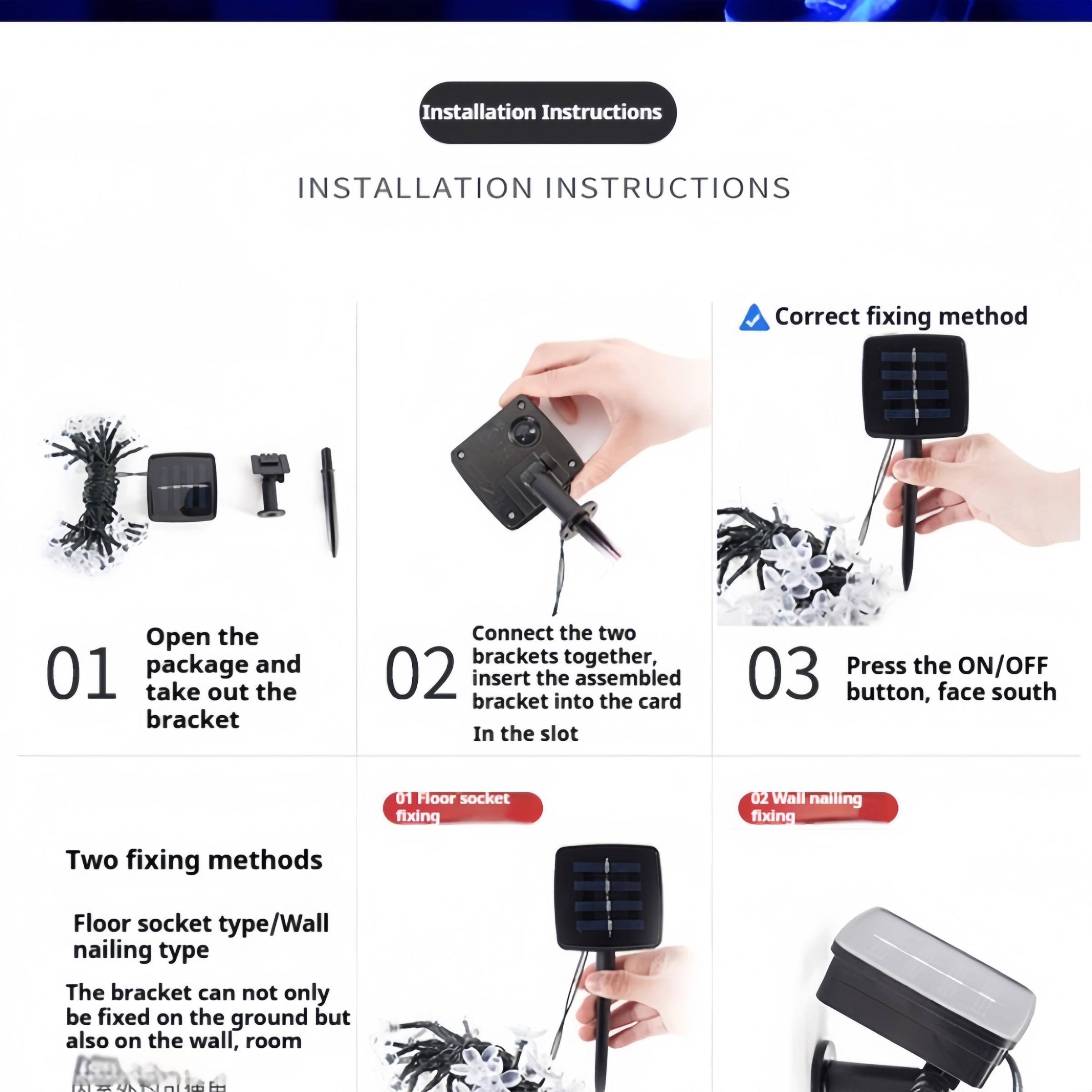 1PCS\SETSolar Powered Hanging Fireworks Lights, Smart LED Copper Wire String Lights, Adjustable 8 Modes Flashing, Outdoor Garden Decorations, Multifunctional Lighting, Outdoor Landscape Lights