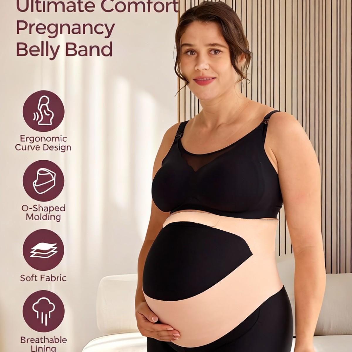 Pregnancy Belly Band, Cozy Support Ergonomic Maternity Belt, Invisible Pregnancy Support for Back, Abdomen, Waist Comfort