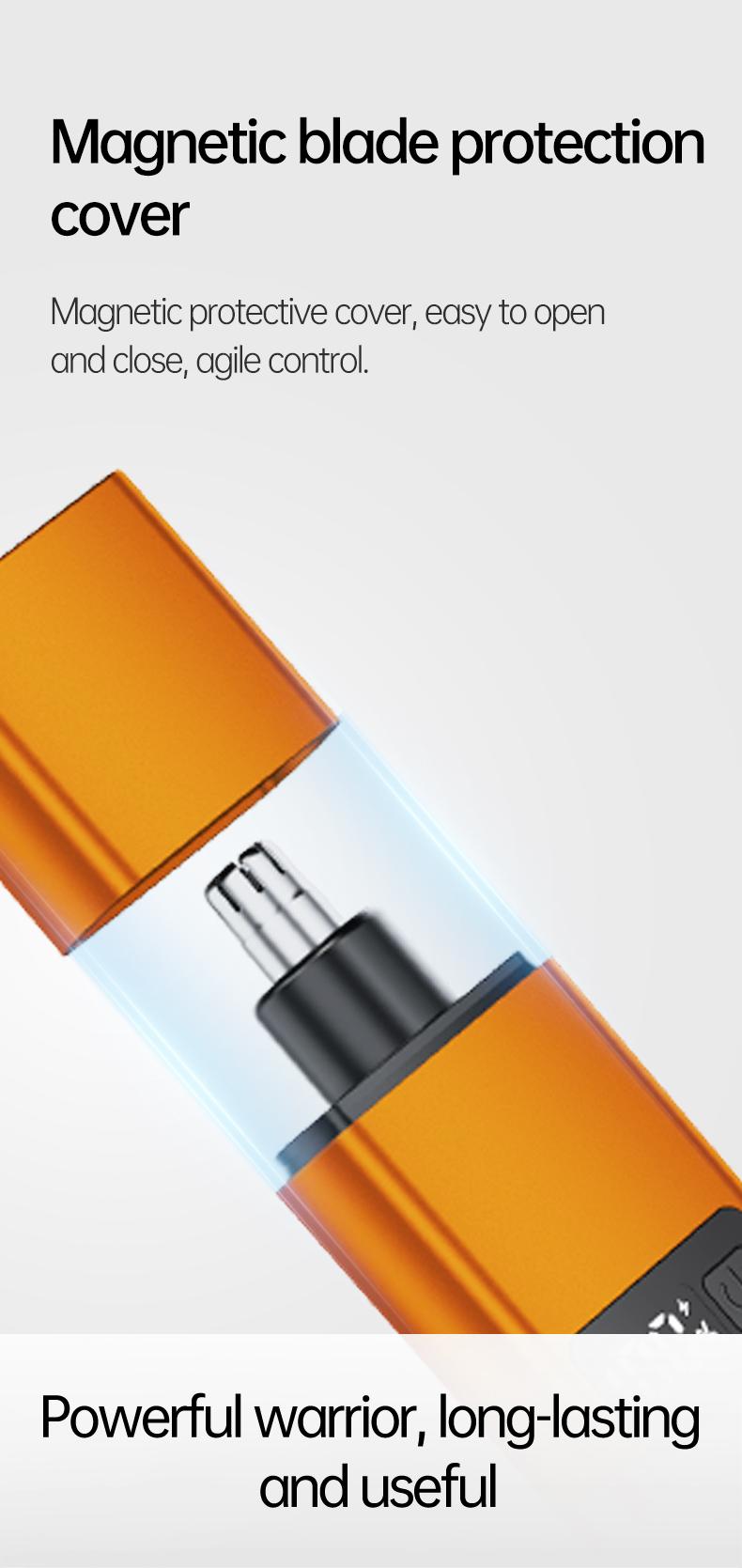 WPBB Electric Nose Hair Trimmer,Professional Painless Eyebrow & Facial Hair Trimmer for Men Women,Led Display Nose Clipper,Nose and Ear Hair Trimmer Travel,Easy to Clean,Gifts for Men Women