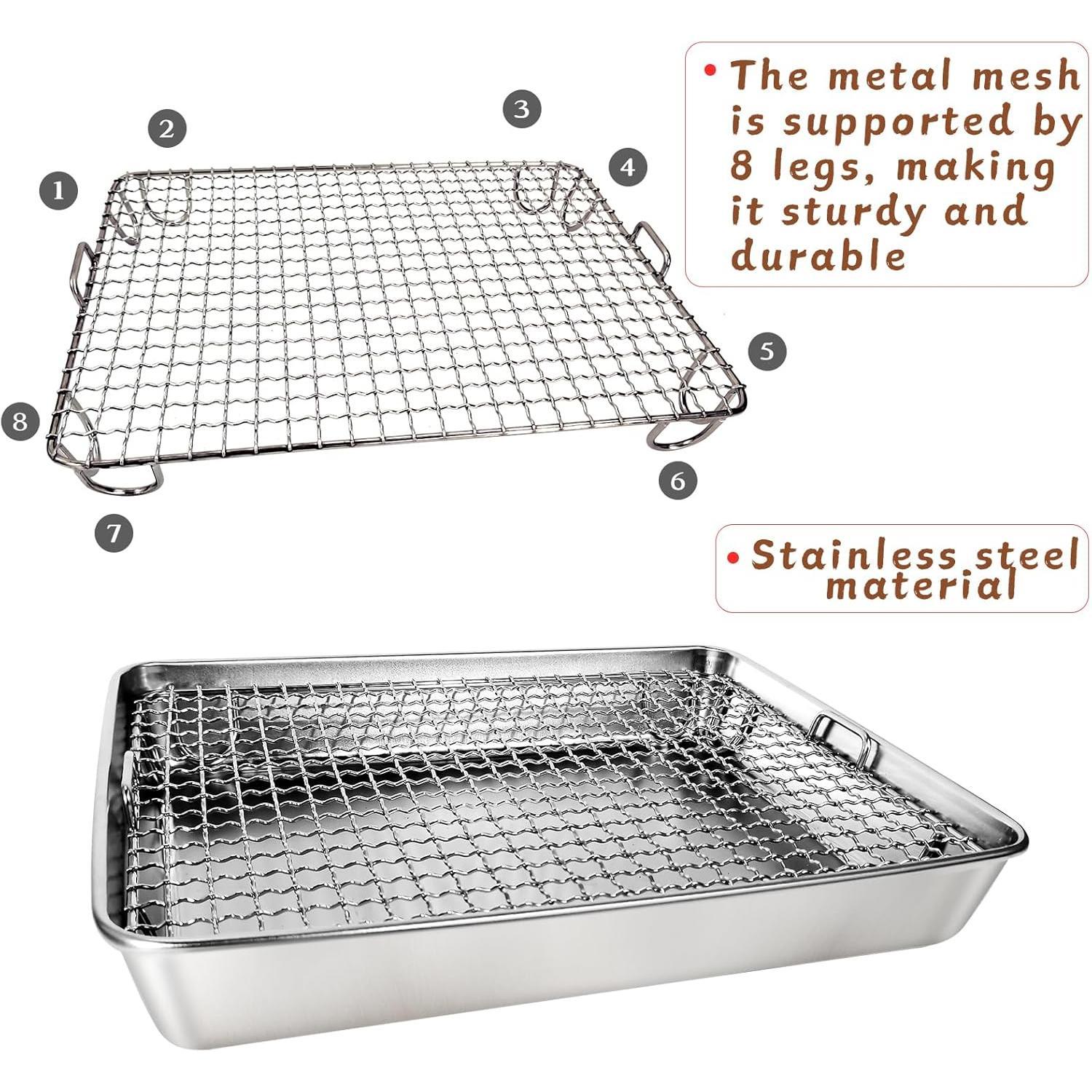 Litter Box Stainless Steel Bunny Litter Box Small  Toilet Pan Metal Grid for Ferret Galesaur Chinchilla Bunny