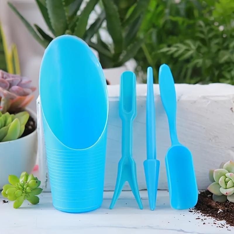 4pcs/set Plastic garden plant cultivation tool, succulent soil shovel, mini succulent planting tool, Portable