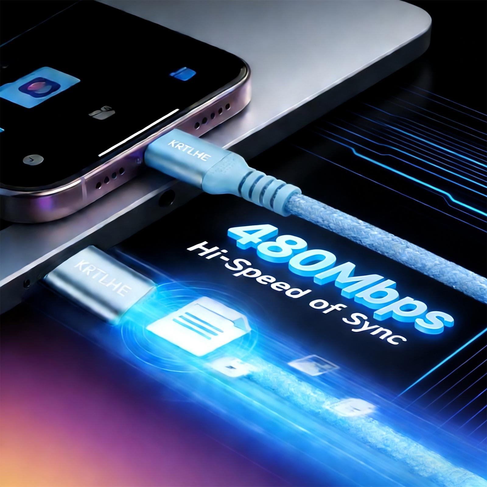 3pcs,60W Nylon Braided,Fast Charging USB-C Cable, High-Speed Data Sync, Durable Round Shape, Male to Male, 100.58cm/201.17cm, with USB to Type-C, for Xiaomi, Huawei, for SamSung, OnePlus, for VIVO, Oppo, for Infinix & other C-connected devices.