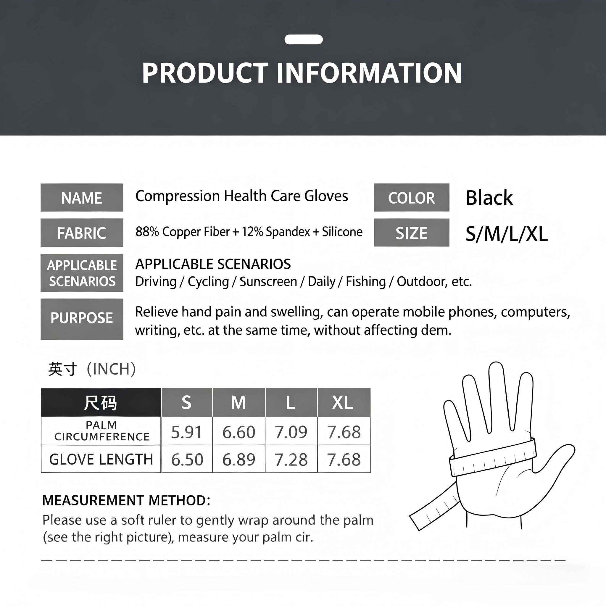 Copper Fiber Compression Gloves for Men – Fingerless Breathable Gym Gloves with Full Palm Protection, Anti-Slip Workout Gloves for Weightlifting, Cycling & Daily Use