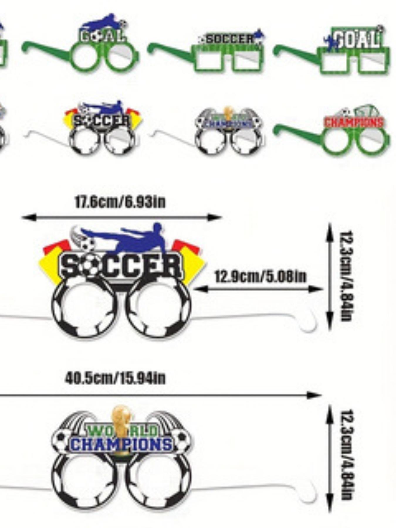 World Cup Football Glasses Theme Party Decorations, Us Canada Mexico, Cheer Props, Felt Glasses Frames, Perfect for Photos