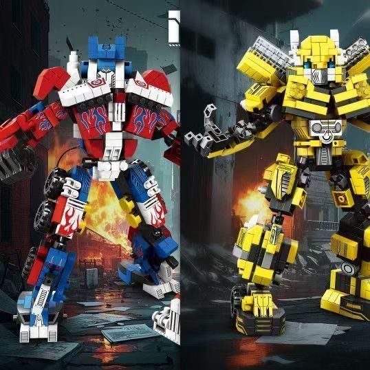 Transforming Robot Building Blocks Set, Ultra-Cool Dual Mode Switch, Adult & Kids Educational Gift Box, Creative DIY Collection