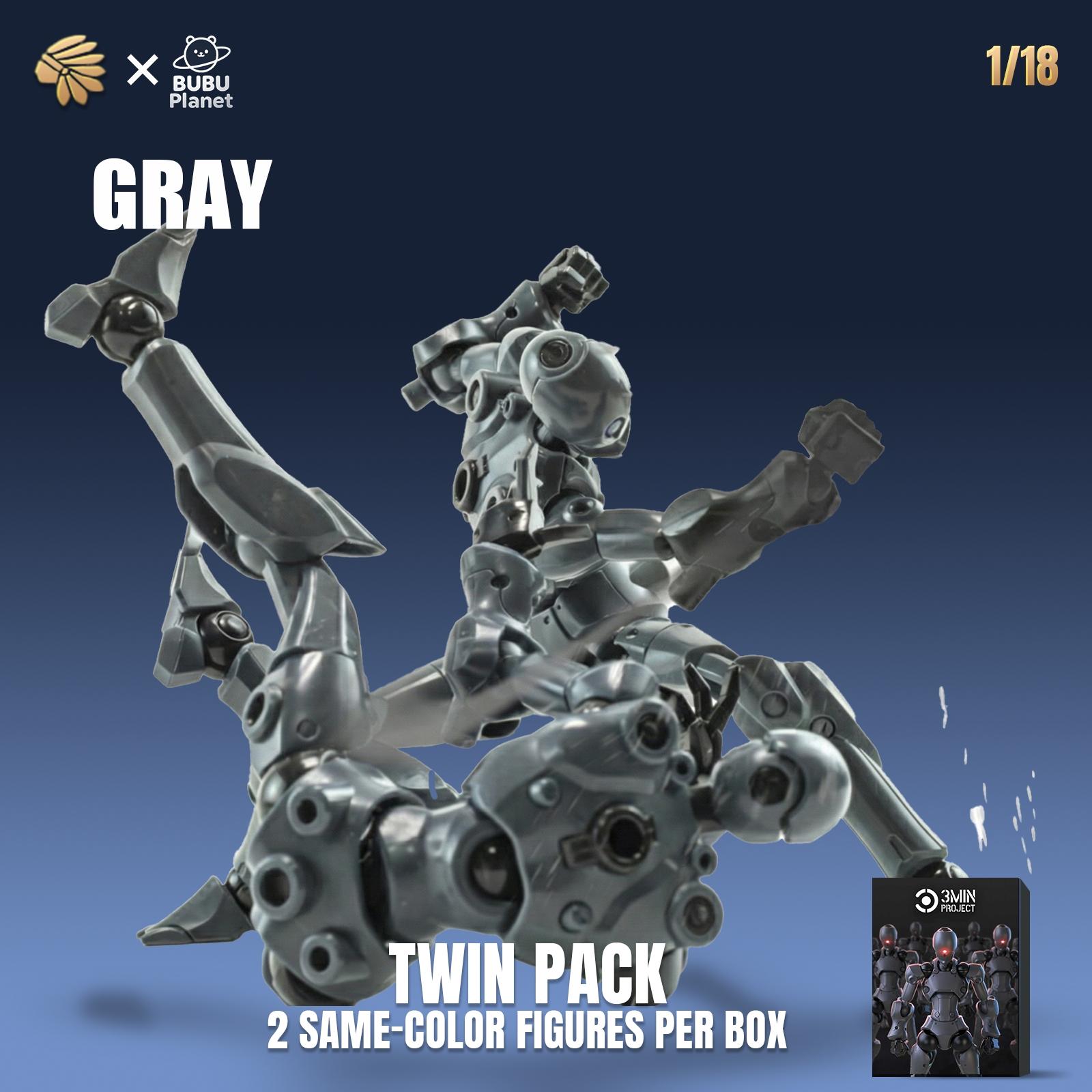 High-End 1/18 Scale Mecha Super Flexible Model Kit, 9.6cm Pocket Robot Assembly, High Precision DIY Mecha, Includes Metal Transparent