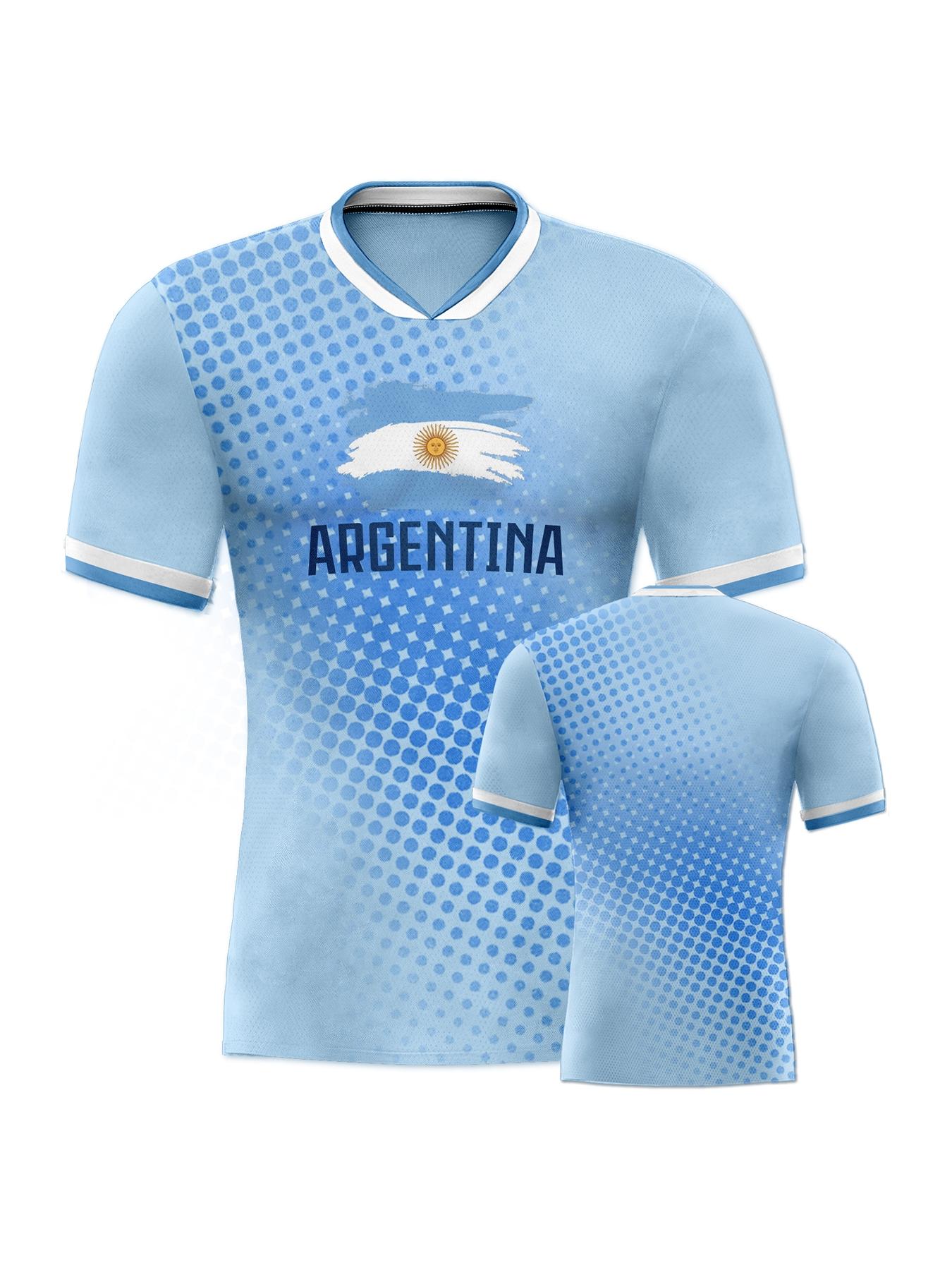 Argentina Football Jersey Men's Breathable Soccer Shirt Argentina National Team Fan Training Uniform