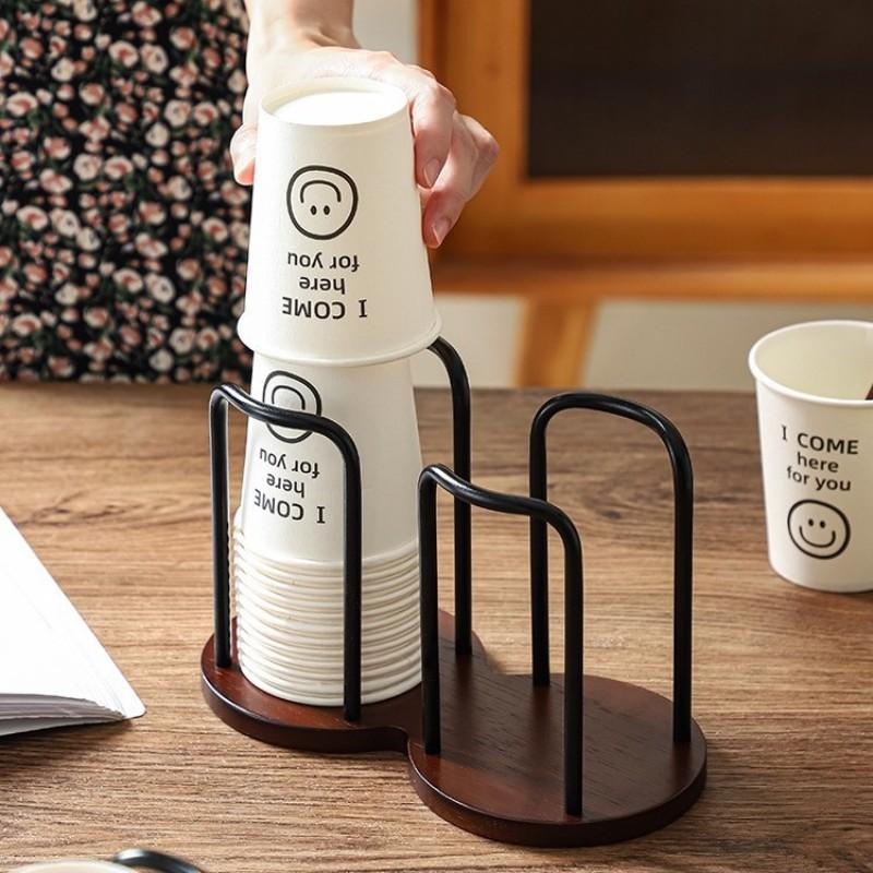 1PC Minimalist Cup Holder, Practical Disposable Cup Rack for Home & Coffee Shop, Multi-Function Dispenser, Storage Organizer for Living Room Table, Dining Bar Counter