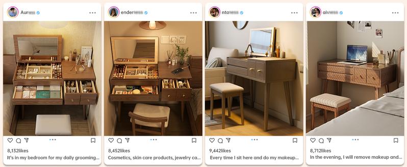 【Eco-Friendly】Elegant Handicraft Vanity, 100% Solid Wood - NO MDF, with Mirror and Lights, Dressing Vanity Table, Large Wooden Make Up Vanity Table for Bedroom (with Adapter) 【Eco-Friendly】Elegant Handicraft Vanity, 100% Solid Wood - NO MDF, with Mirror and Lights, Dressing Vanity Table, Large Wooden Make Up Vanity Table for Bedroom (with Adapter)