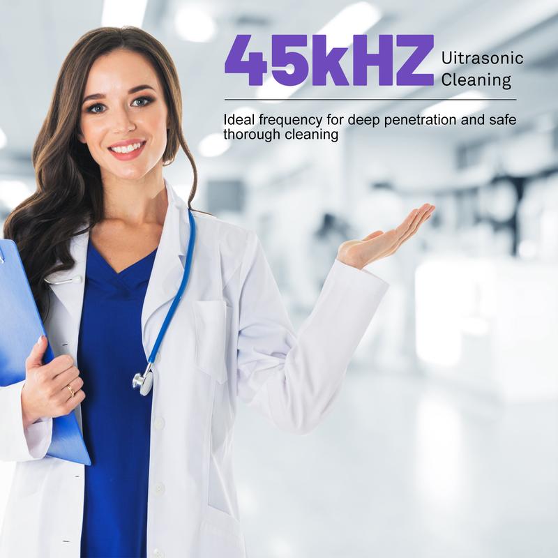 Wazhel Ultrasonic Cleaner for Retainer with UV Light – 45kHz Cleaning Machine for Dentures, Night Guards, Aligners, Toothbrush Heads, Jewelry, Pacifiers & Makeup Brushes – 200ml Tank&4 Modes, Digital Timer