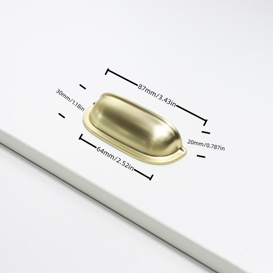 Luxury Shell Pulls Handle Solid Zinc alloy Semicircle Cabinet Handles American Wardrobe Drawer Knobs Kitchen Furniture Handles