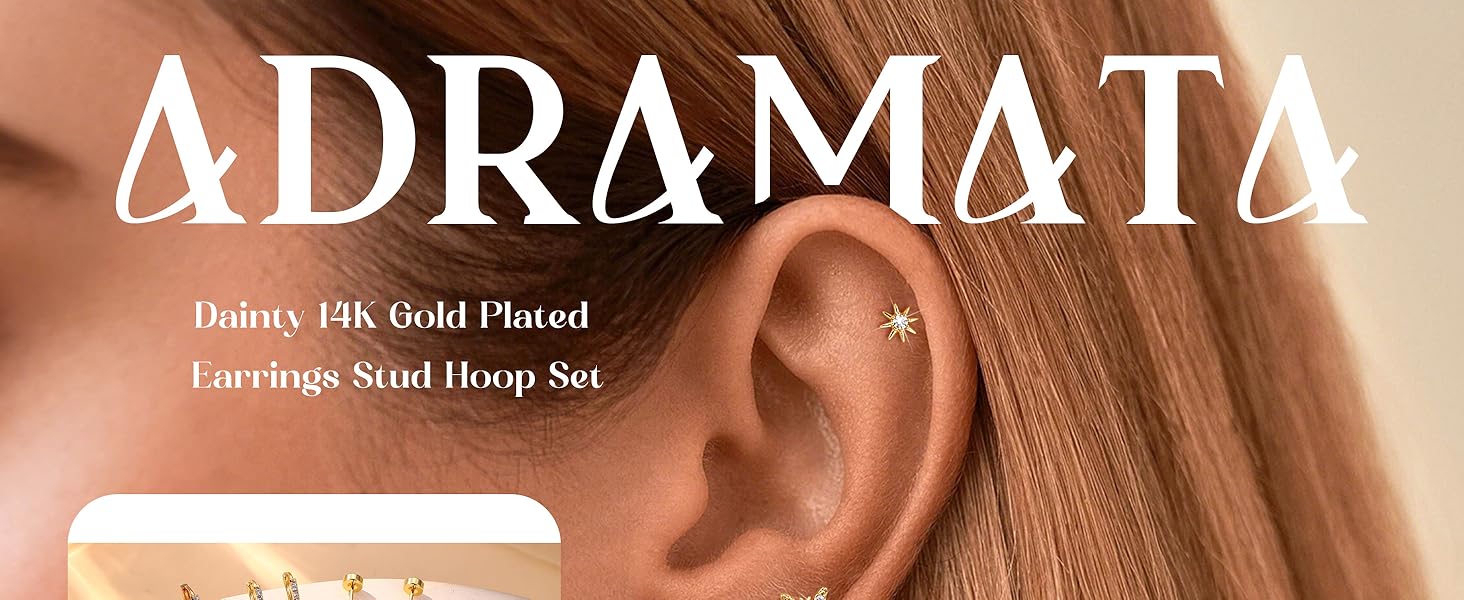 15 Pairs Flat Back Earrings, Hypoallergenic Stainless Steel Stud Hoop Earrings, Casual Jewelry for Women and Girls