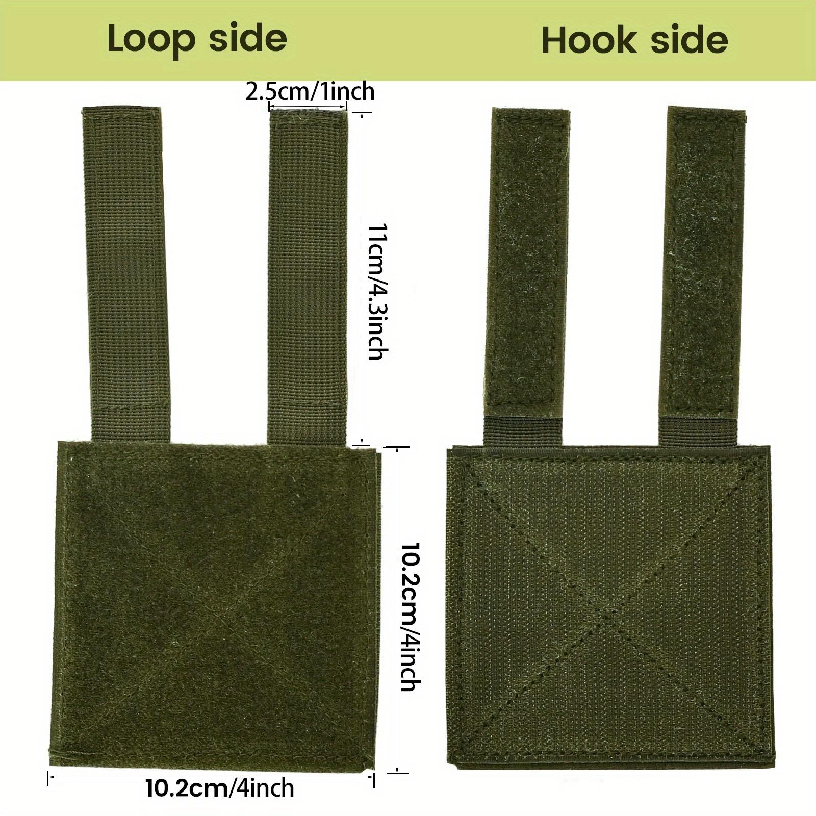 2 PCSinchMolle Tactical Bag Patch Panel Accessory, Hook and Loop Patch Display Board, Molle Compatible Panel for Badges, Insignia, and Tactical Patches, 4"x4"inch/10x10cm