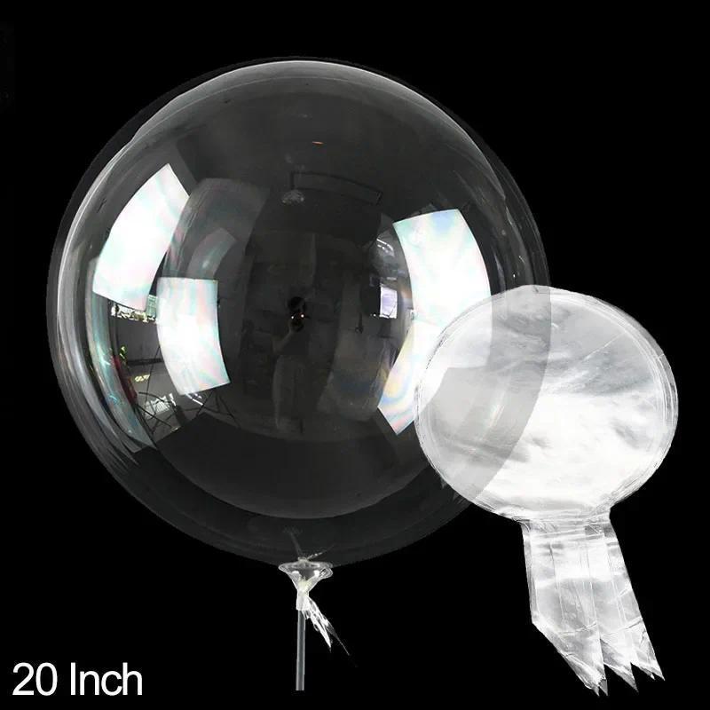 10pcs Transparent Popo Bubble Balloon Transparent inflatable helium balloon bounce out blitz Wedding birthday party decoration