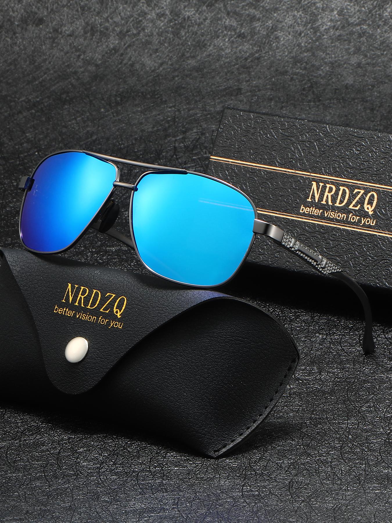 Retro Aviator Sunglasses, UV400 Blue Blocker, Polarized Lens 1980 main image 3