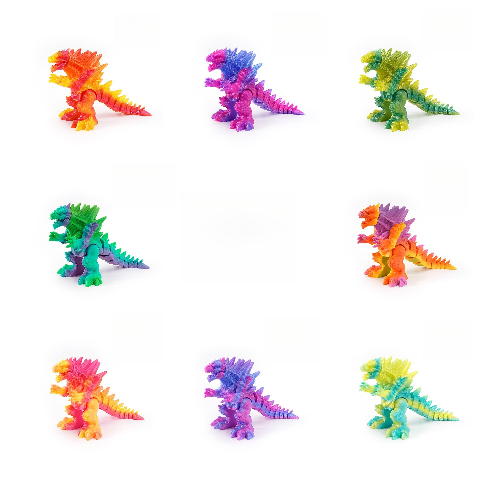 3D Printed Ice Godzilla Desktop Ornament, Transforming Figure Gift for Boys, Craftsmanship Toy, Trendy Collectible